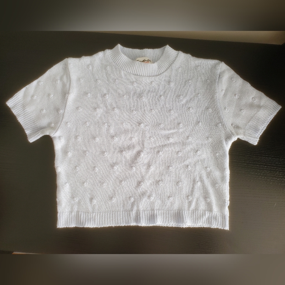 Vintage Baby Blue Knit Sweater Tee